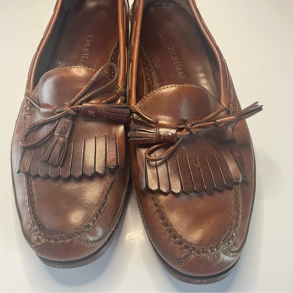 Cole Haan Men’s 12M Brown Leather Tassel Loafers PRELOVED - Picture 3 of 12